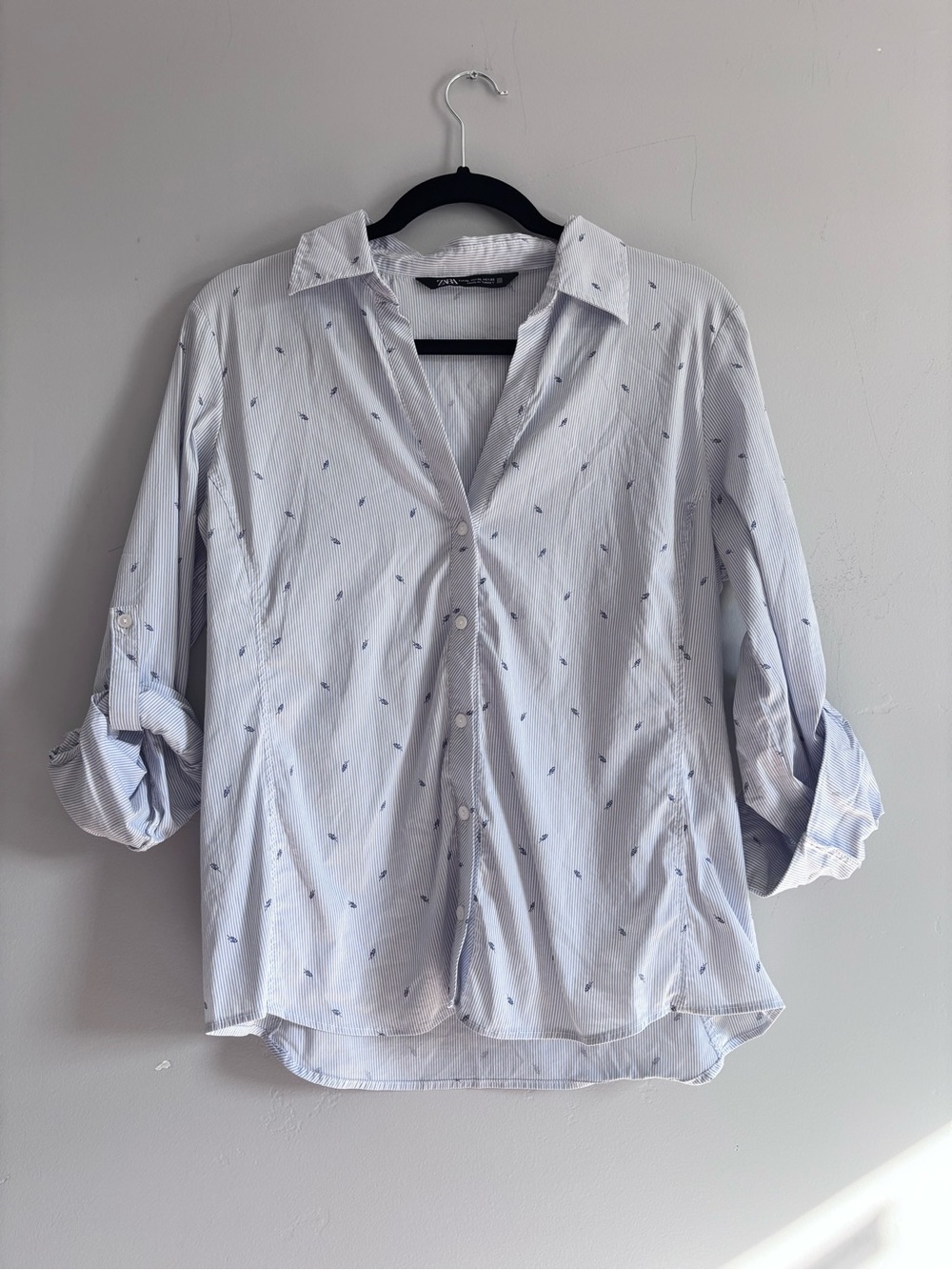 Zara Striped Button Down in Blue & White Size  XL